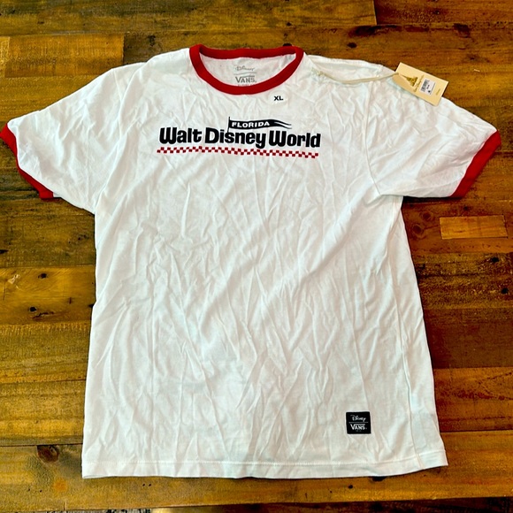 Disney x Vans T Shirt - Retro Racer look - BRAND NEW - Picture 1 of 2